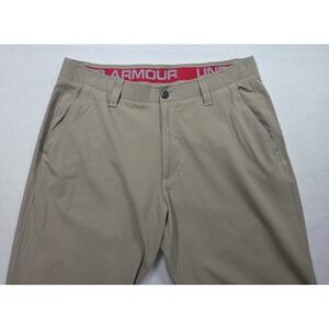 Under Armour Match Play Golf Pants Men 36x32 Beige Performance Chino LIMITED USE